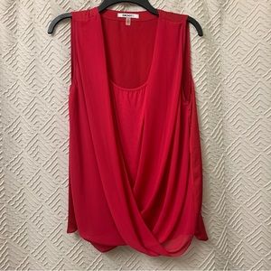 DKNY sleeveless faux wrap top